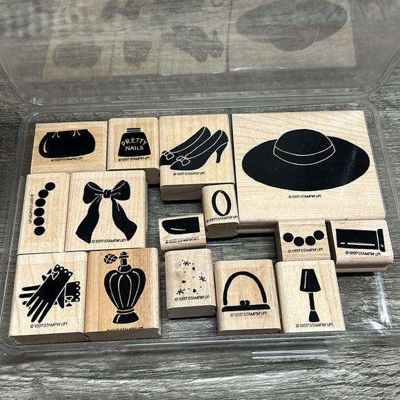 Lot Of 2 Stampin' Up Vintage Stamp Sets A Thing Of Beauty Fashion Victorian 1996 - Picture 4 of 5